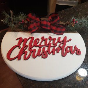Merry Christmas Round Door Hanger
